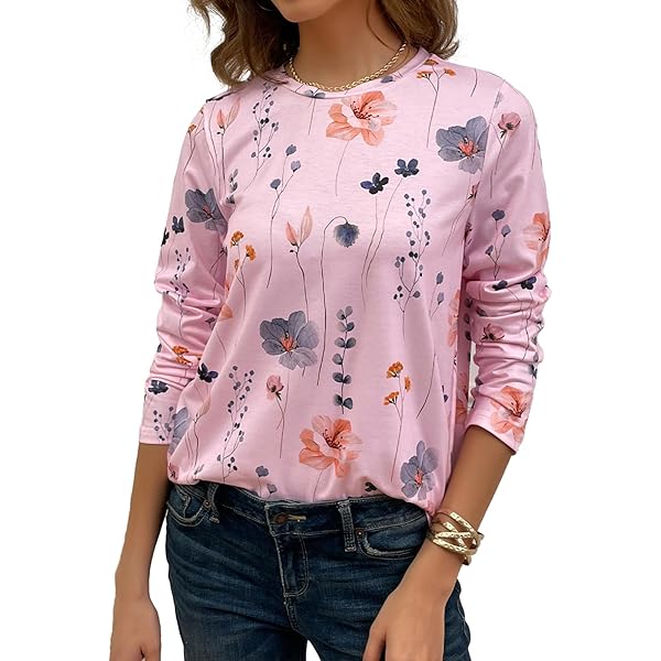 トップス strawberry Kawaii Strawberry Print Women's V Neck Long Sleeve T-Shirts